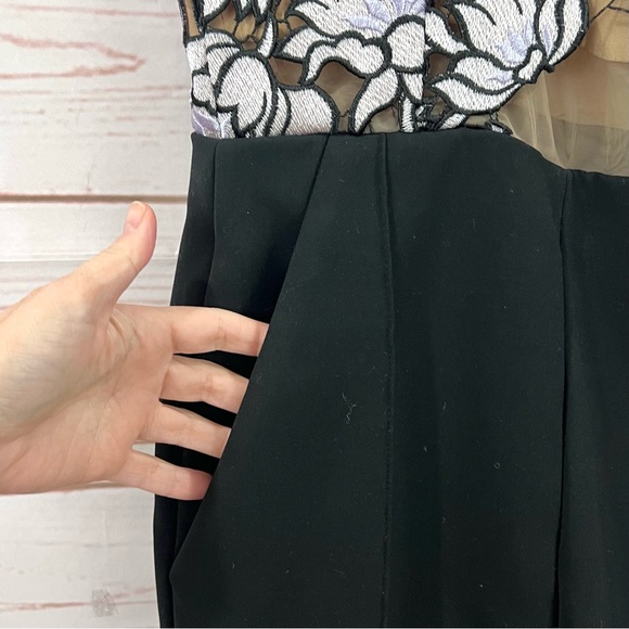 Self Portrait Lilac Guipure Floral Lace Sleeveless Jumpsuit - Picture 6 of 16